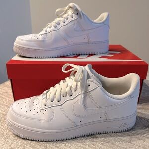 Nike Air Force 1 white size 10 only worn three times!